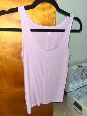 SKIMS Light Pink/Purple Ribbed Tank Top